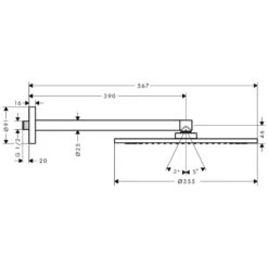 AXOR ShowerSolutions Kopfbrause 350 1jet Mit Brausearm