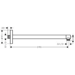 AXOR ShowerSolutions Brausearm 39 Cm