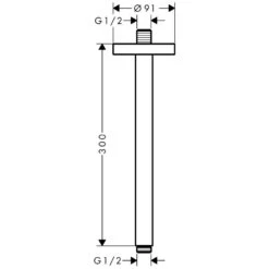AXOR ShowerSolutions Deckenanschluss 30 Cm
