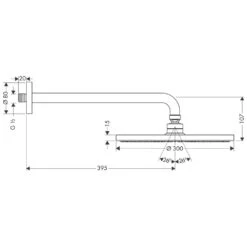 Hansgrohe Raindance S Kopfbrause 300 1jet Mit Brausearm 39 Cm EcoSmart