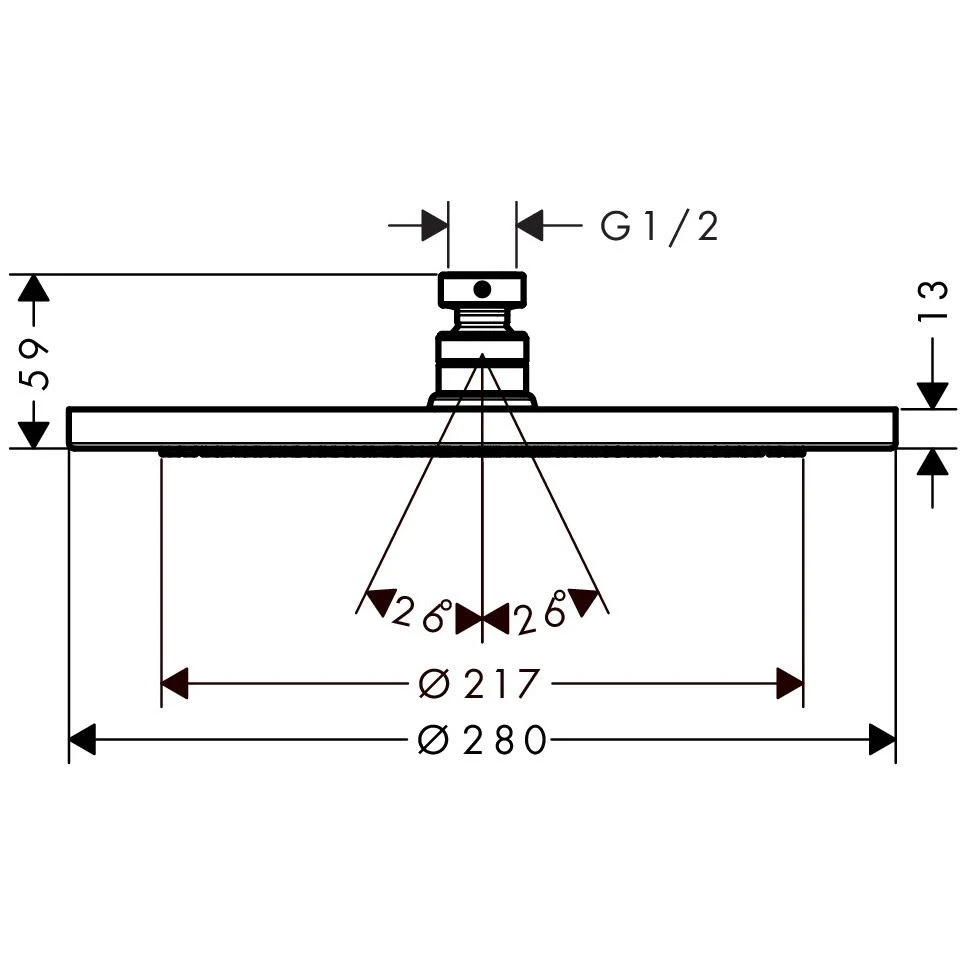 Hansgrohe Croma Kopfbrause 280 1jet EcoSmart 3 Hansgrohe Croma Kopfbrause 280 1jet EcoSmart