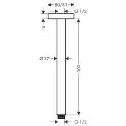Hansgrohe Deckenanschluss E 30 Cm