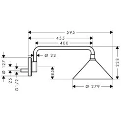 AXOR 240 2jet Kopfbrause Mit Brausearm Designed By Front