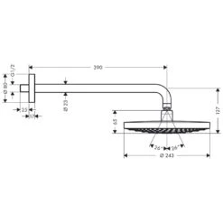 Hansgrohe Raindance Select S Kopfbrause 240 2jet Ecosmart Mit Brausearm