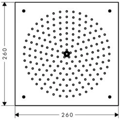 Hansgrohe Raindance Kopfbrause 260/260 1jet, Unterputz