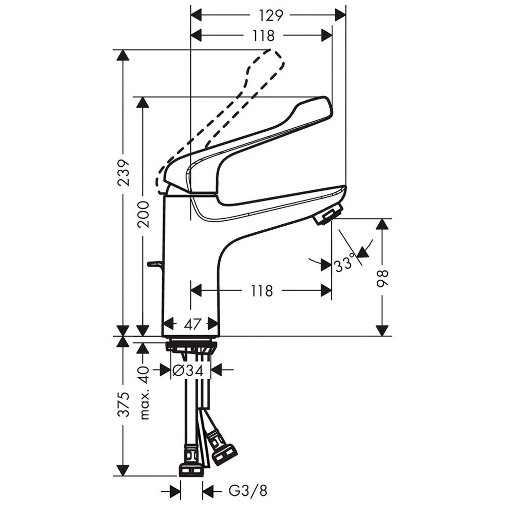 Hansgrohe Novus Care Einhebel-Waschtischmischer 100 Mit Extra Langem Griff 3 Hansgrohe Novus Care Einhebel-Waschtischmischer 100 Mit Extra Langem Griff