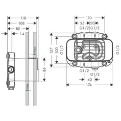 AXOR One Grundkörper Für Thermostatmodul Unterputz