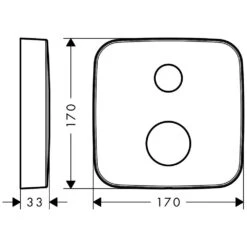 AXOR Verlängerungsrosette 2-Loch Pfeil