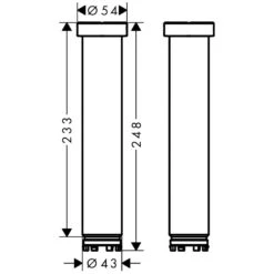 AXOR Showers Verlängerungsset 23 Cm Für Deckenbefestigung Showerheaven