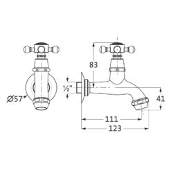 Herzbach ANAIS Waschtisch Wandventil