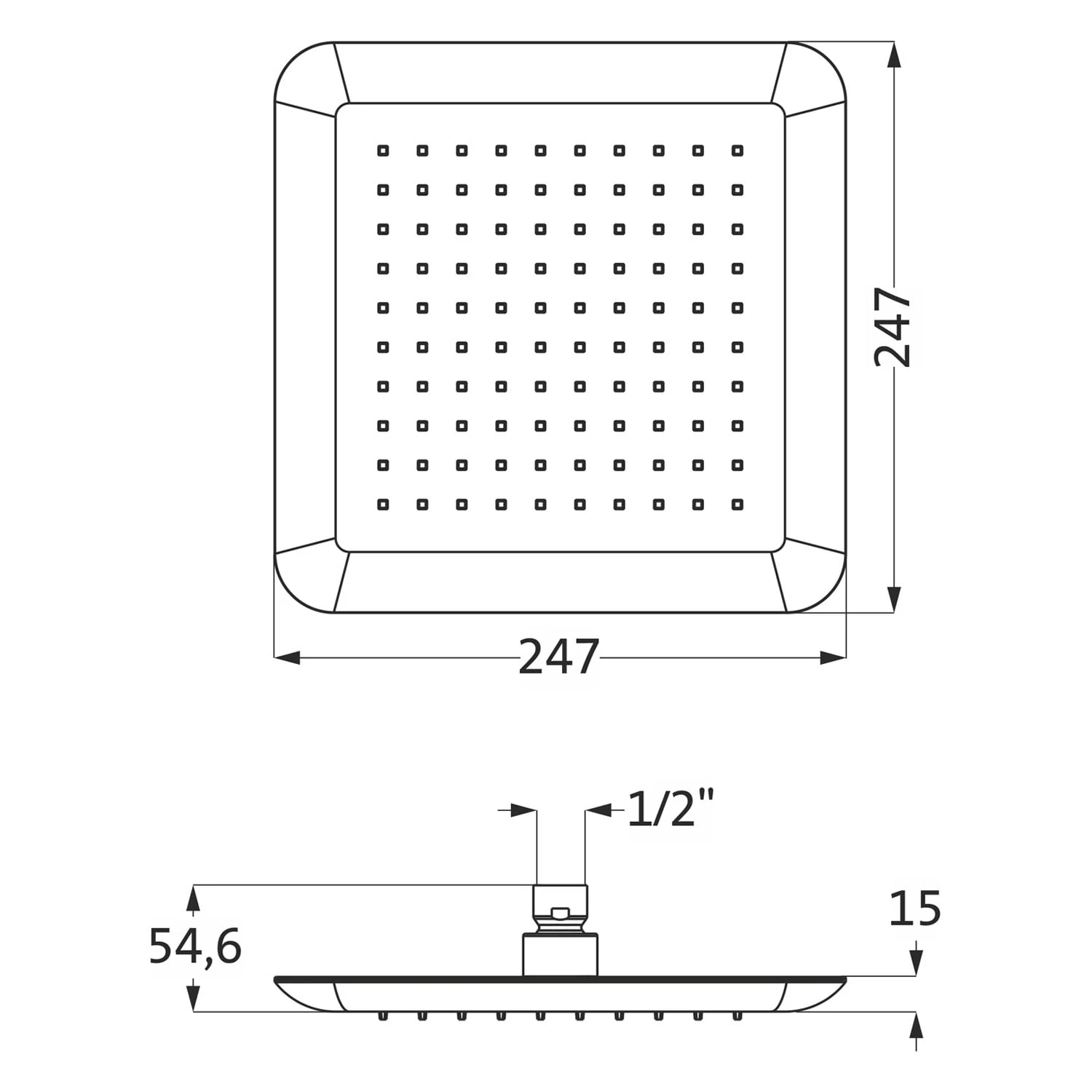 Herzbach LIVING SPA Regenbrause ABS Soft 24,7 X 24,7 Cm 3 Herzbach LIVING SPA Regenbrause ABS Soft 24,7 X 24,7 Cm