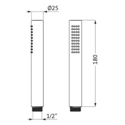 Herzbach DESIGN IX Stabhandbrause