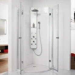 HSK Softcube Duschpaneel Kopfbrause Superflach, Rund 40 Cm -Hansgrohe Brause Geschaft hersteller hsk duschsysteme duschpaneele softcube kopfbrause 460453