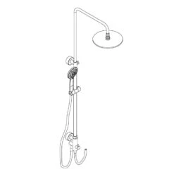 HSK Shower-Set Modell RS 200 Universal, Kopfbrause Superflach, Rund 25 Cm -Hansgrohe Brause Geschaft hersteller hsk duschsysteme shower set 200 1990555