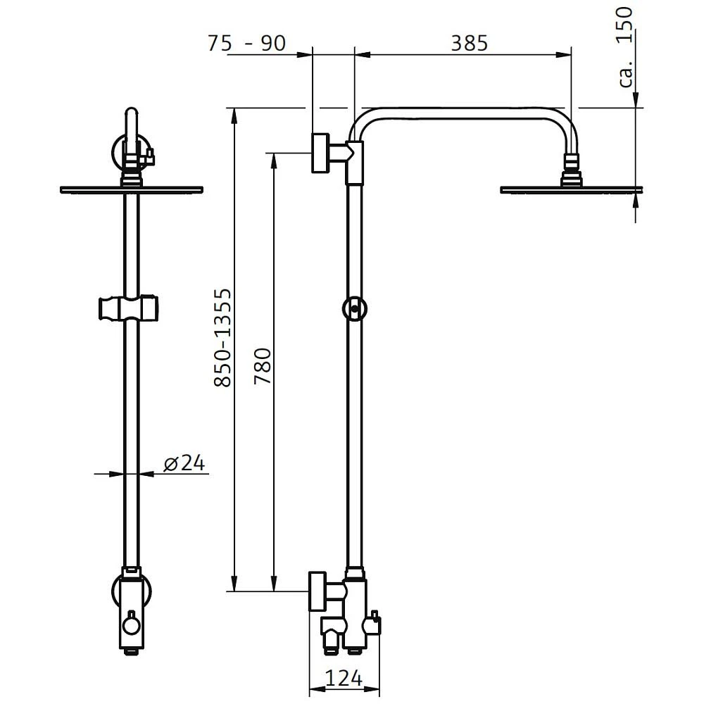 HSK Shower-Set Modell RS 200 Universal, Kopfbrause Superflach, Rund 30 Cm 8 HSK Shower-Set Modell RS 200 Universal, Kopfbrause Superflach, Rund 30 Cm – Bild 6