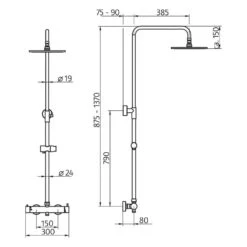 HSK Shower-Set Modell RS 200 Mix, Kopfbrause Superflach, Rund 40 Cm -Hansgrohe Brause Geschaft hersteller hsk duschsysteme shower set 200 2947735