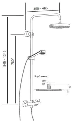 HSK Shower-Set Modell RS 200 Thermostat, Kopfbrause Superflach, Rund 30 Cm -Hansgrohe Brause Geschaft hersteller hsk duschsysteme shower set 200 463027