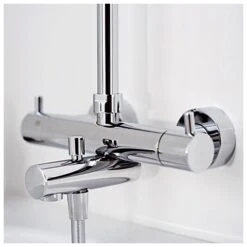 HSK Shower-Set Modell RS 200 Thermostat Für Badewanne, Kopfbrause Flach, Rund 25 Cm -Hansgrohe Brause Geschaft hersteller hsk duschsysteme shower set modell 599427