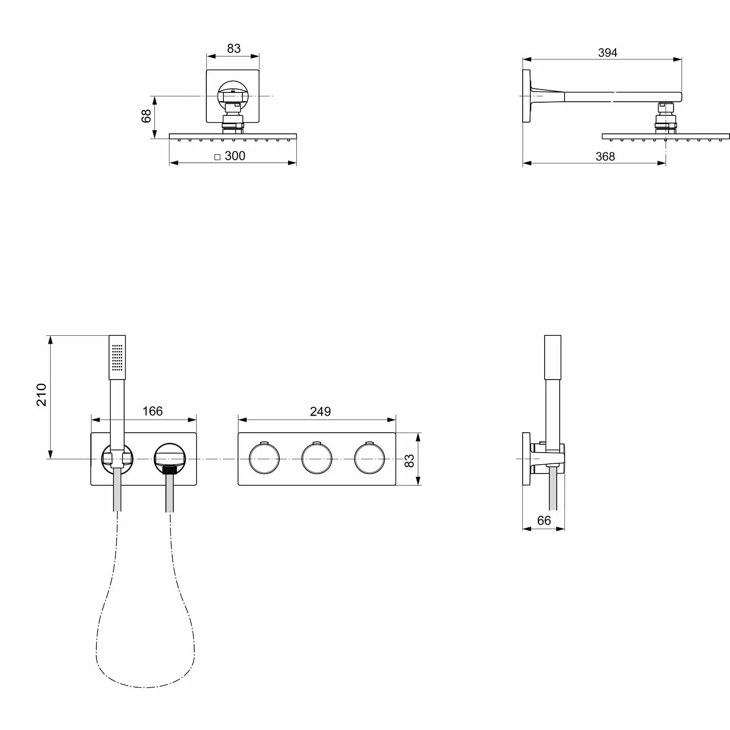 Ideal Standard Archimodule Brauseanwendung Mit Kopf- Und Handbrause 3 Ideal Standard Archimodule Brauseanwendung Mit Kopf- Und Handbrause