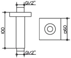 Keuco Edition 300 Brausearm 10 Cm
