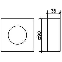Keuco IXMO Verlängerungs- Rosette Eckig Für Ab- Und Umstellventile