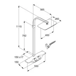 Kludi COCKPIT Discovery Thermostat Dual Power System DN 15