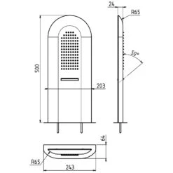 Kronenbach SPA Kopfbrause Abgerundet 50 X 20,3 Cm, Mit Wasserfall -Hansgrohe Brause Geschaft hersteller kronenbach brauseprogramm kopfbrausen spa abgerundet 3742370