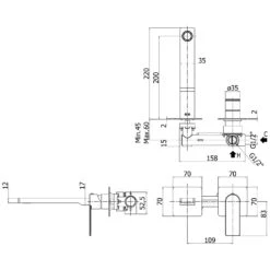 Kronenbach Omega 2.0 Waschtisch-Wandarmatur Ausladung 20 Cm Inkl. Grundkörper -Hansgrohe Brause Geschaft hersteller kronenbach omega 2 waschtisch wandarmatur 2197351
