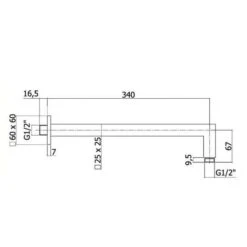 Pure 2.0 Brausearm 40 Cm
