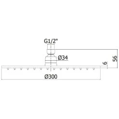 Steel 2.0 Kopfbrause 30 Cm