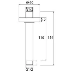 Bravat Decken-Brausearm