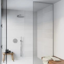 Steinberg Sensual Rain Pushtronic Set 3 Rund, Thermostat, 2 Verbraucher, Mit Regenbrause Ø 30 Cm -Hansgrohe Brause Geschaft hersteller steinberg sensual rain duschsysteme pushtronic 3548879