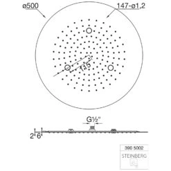 Steinberg Sensual Rain Regenpaneel Ø 50 Cm -Hansgrohe Brause Geschaft hersteller steinberg sensual rain regenbrausen serie 2209024