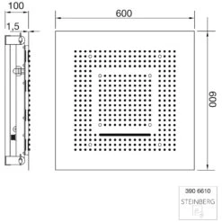 Steinberg Sensual Rain Regenpaneel 60 X 60 Cm -Hansgrohe Brause Geschaft hersteller steinberg sensual rain regenbrausen serie 2209075