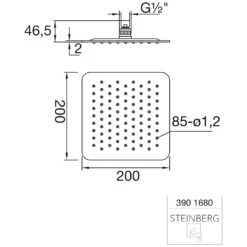Steinberg Sensual Rain Regenbrause Ultraflach 20 X 20 Cm -Hansgrohe Brause Geschaft hersteller steinberg sensual rain regenbrausen ultraflach 2208943