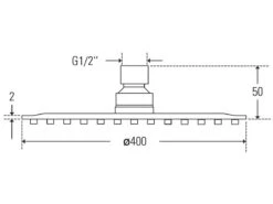 Treos Regenbrause Ultraflach 40 Cm