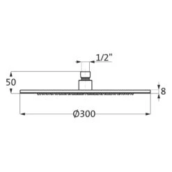 Herzbach DEEP GREY Regenbrause Round Ø 30 Cm
