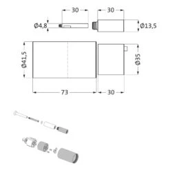 Herzbach DESIGN IX PVD BRASS STEEL UP-Verlängerung 3 Cm