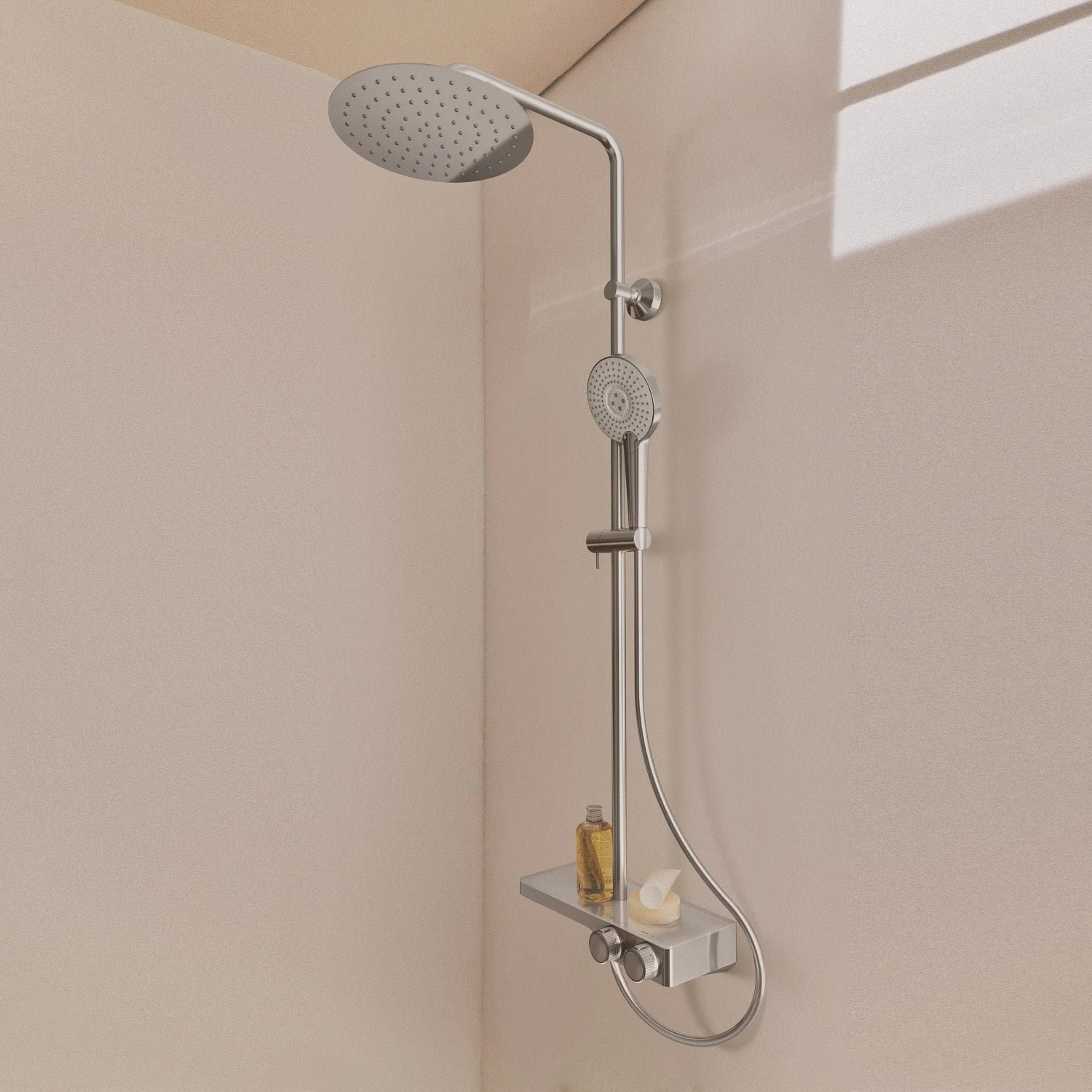 Ideal Standard Ceratherm S200 Duschsystem AP Mit Glasablage 4 Ideal Standard Ceratherm S200 Duschsystem AP Mit Glasablage – Bild 2