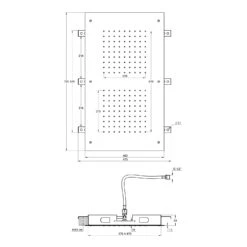 Treos Serie 930 Regenpaneel 70 X 40 Cm, Für 2 Jet