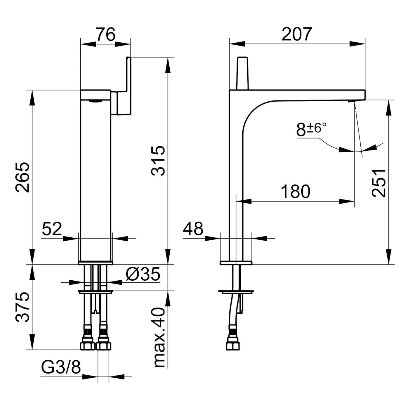 Keuco Edition 11 Black Selection Einhebel-Waschtischmischer Mit Erhöhtem Standfuß 6 Keuco Edition 11 Black Selection Einhebel-Waschtischmischer Mit Erhöhtem Standfuß – Bild 4