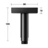 Keuco Black Selection Brausearm Für Deckenanschluss, Ausladung 10 Cm, Eckig -Hansgrohe Brause Geschaft keuco ixmo brausenprogramm black selection brausearm 6823055