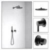 Keuco IXMO Black Selection Unterputz Duschsystem Mit Einhebelmischer, Stabhandbrause Und Kopfbrause, Runde Rosette -Hansgrohe Brause Geschaft keuco ixmo komplettset black selection unterputz 8679445