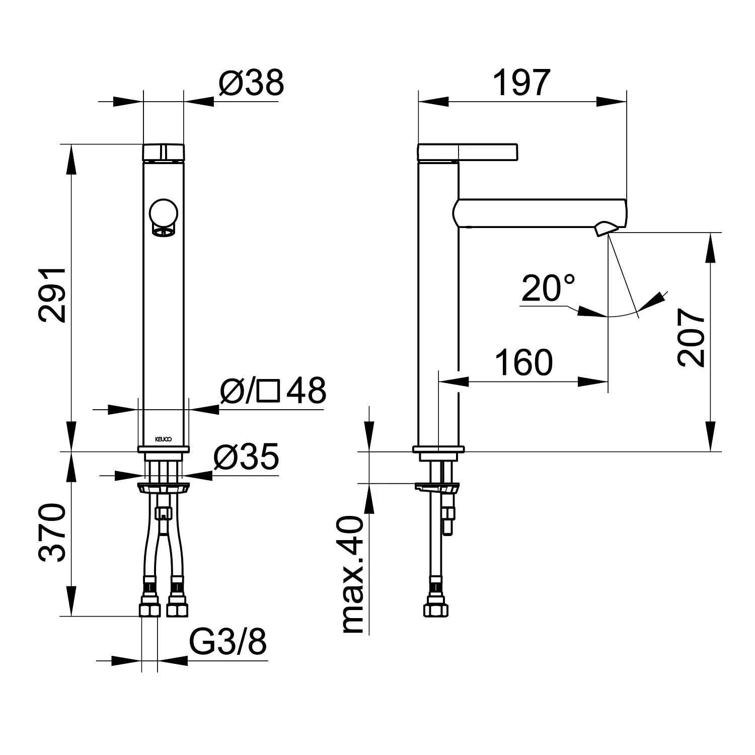 Keuco IXMO Pure Black Selection Einhebel-Waschtischmischer 210, Ohne Ablaufgarnitur 6 Keuco IXMO Pure Black Selection Einhebel-Waschtischmischer 210, Ohne Ablaufgarnitur – Bild 4