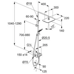 Kludi COCKPIT Explorer Thermostat Dual Shower System