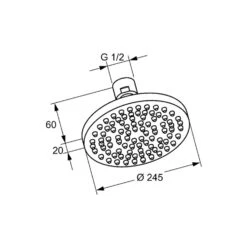Kludi A-QA ECO-Tellerkopfbrause Ø 25 Cm