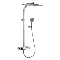 Kronenbach Duschsystem Aufputz Mit Smart Push Thermostat Und Glasablage -Hansgrohe Brause Geschaft kronenbach duschsysteme mit smartpush thermostat und 6596629