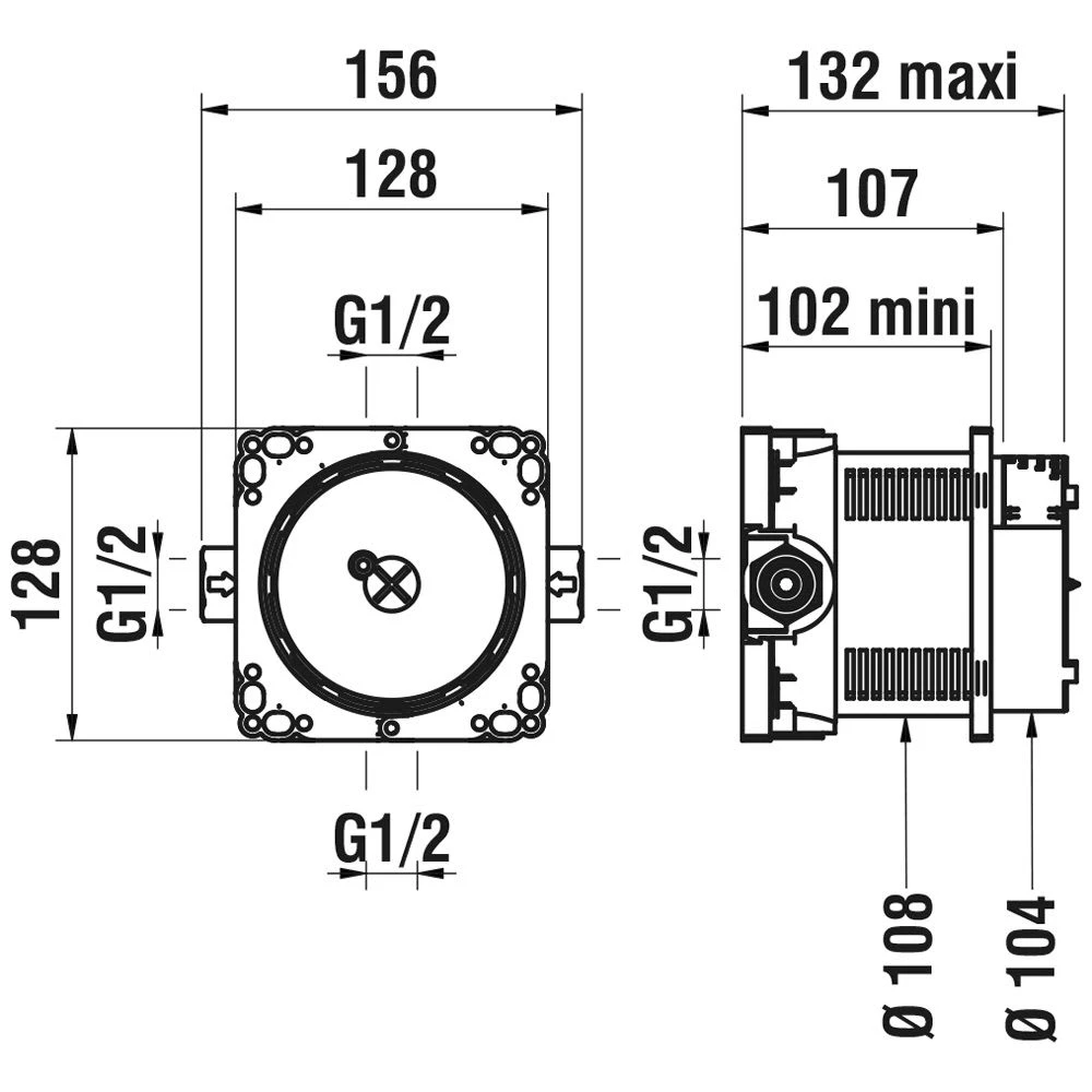 LAUFEN Simibox Einbaukörper Standard Unterputz 3 LAUFEN Simibox Einbaukörper Standard Unterputz