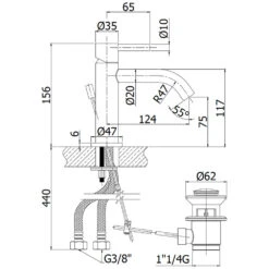 Steel 2.0 Einhebel-Waschtischbatterie Mit Ablaufgarnitur -Hansgrohe Brause Geschaft megabad profi collection badarmaturen steel 2 4447325