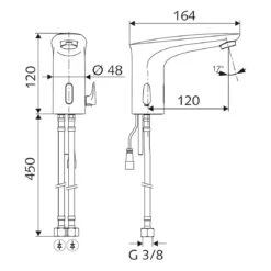 Schell MODUS Elektronische Waschtisch-Armatur E HD-M -Hansgrohe Brause Geschaft schell waschtischarmaturen modus elektronische hd 6922097